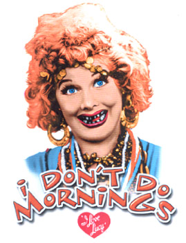 Lucielle Ball in photo from I Love Lucy episode dressed as a gypsy and looking crazy