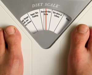 bathroom scale says what to eat